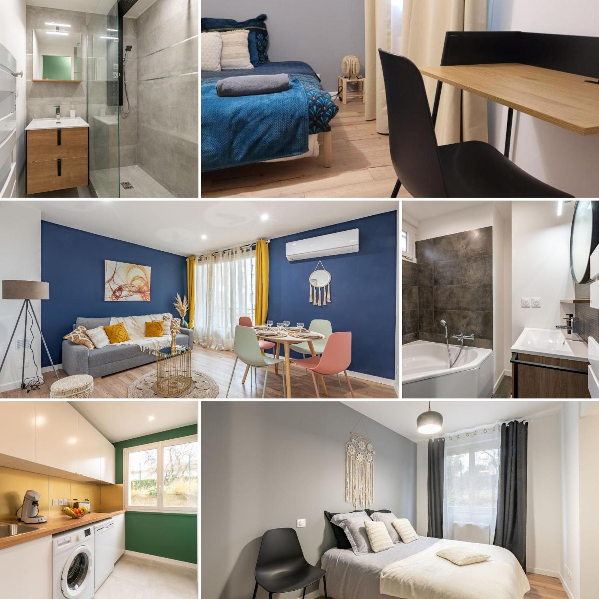 Amja Proche Clinique Saint-Roch Apt 3 Chambres 3 Salles De Bain Parking Gratuit Ideal Famille Groupe Coworking 10 Min Centre Ville 10 Min Plage 5 Min Sortie Autoroute モンペリエ エクステリア 写真