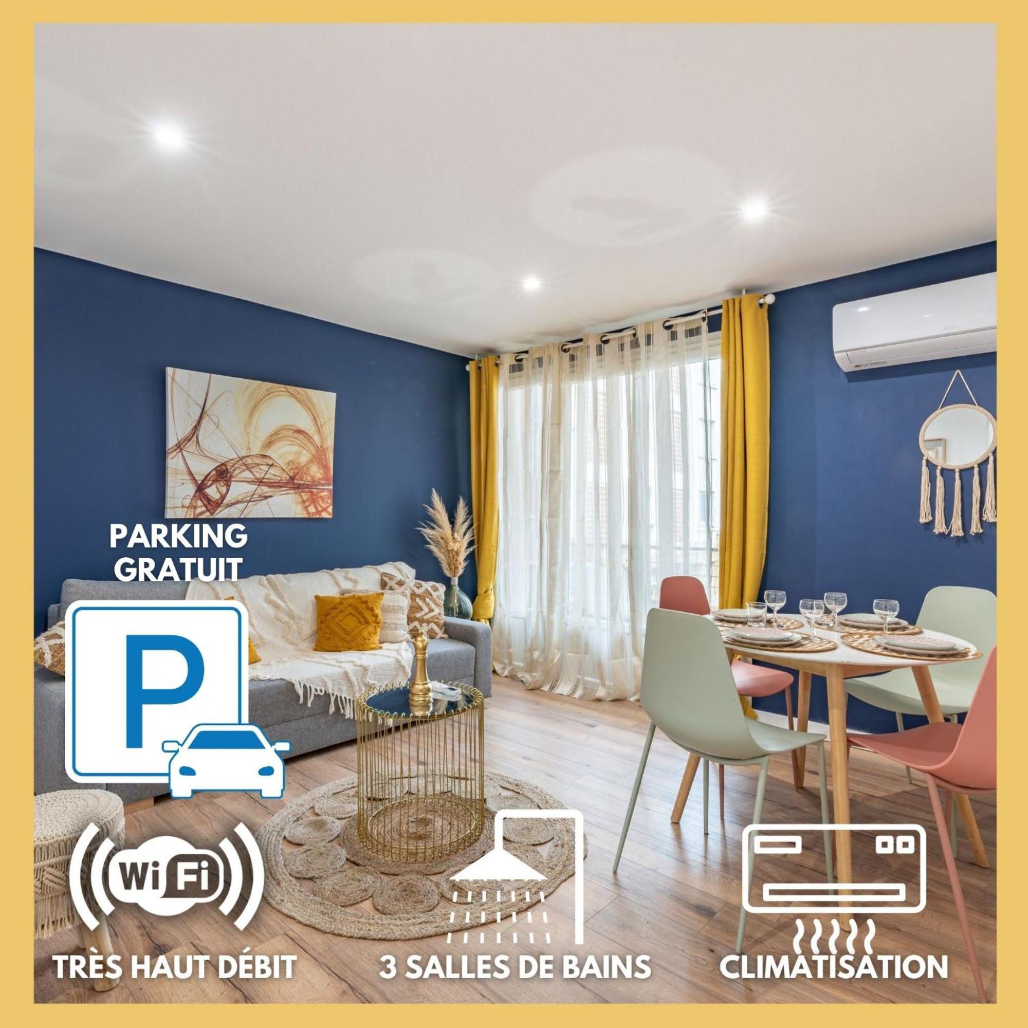 Amja Proche Clinique Saint-Roch Apt 3 Chambres 3 Salles De Bain Parking Gratuit Ideal Famille Groupe Coworking 10 Min Centre Ville 10 Min Plage 5 Min Sortie Autoroute モンペリエ エクステリア 写真
